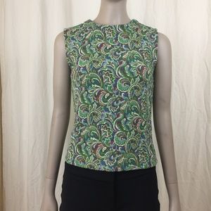 Maeve Anthropologie leaf print sleeveless tank top